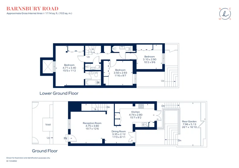 Floorplan 1 for Barnsbury Road, London, N1