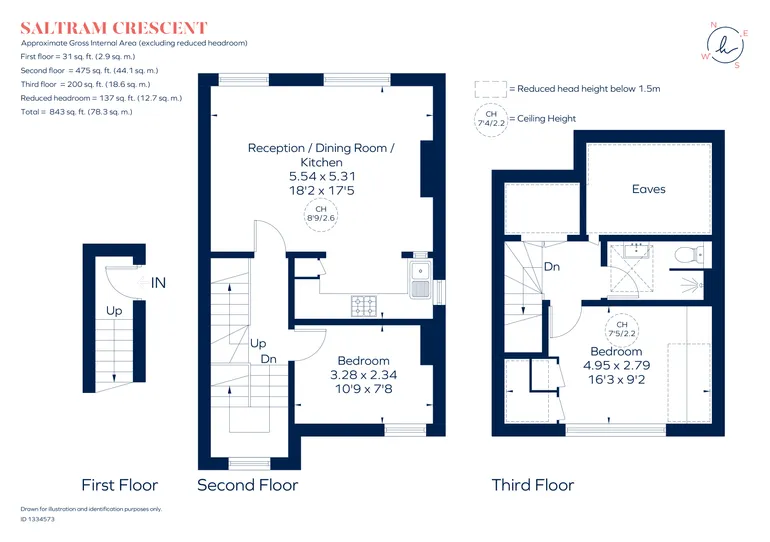Floorplan 1 for Saltram Crescent, London, W9