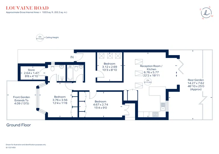 Floorplan 1 for Louvaine Road, London, SW11