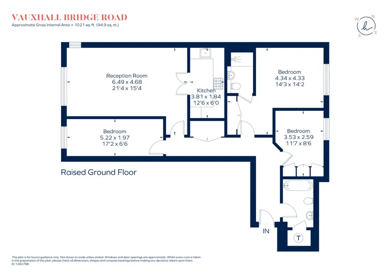 Floorplan 1 for Vauxhall Bridge Road, London, SW1V