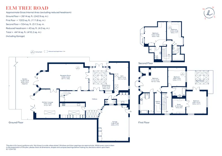 Floorplan 1 for Elm Tree Road, London, NW8