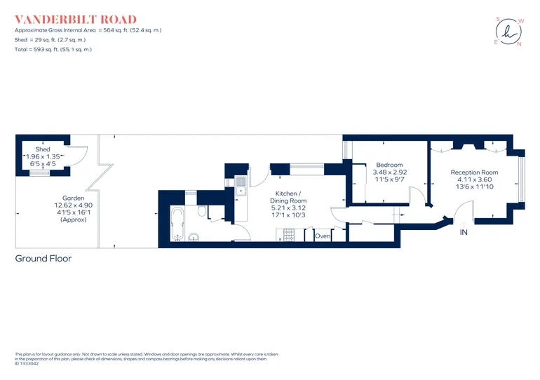 Floorplan 1 for 31 Vanderbilt Road, London, SW18