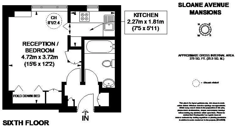 Floorplan 1 for Sloane Avenue Mansions, Sloane Avenue London SW3