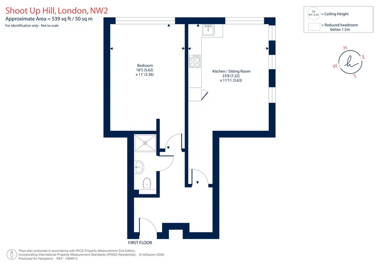 Floorplan 1 for Shoot Up Hill London NW2