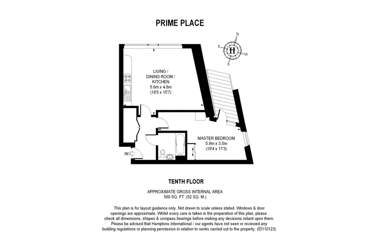 Floorplan 1 for Bellville House, Greenwich, SE10