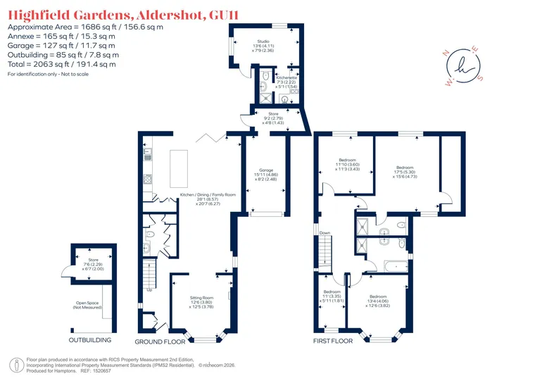 Floorplan 1 for Highfield Gardens, Aldershot, GU11