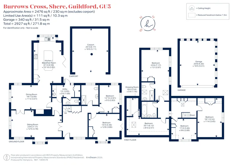 Floorplan 1 for Burrows Cross Guildford GU5