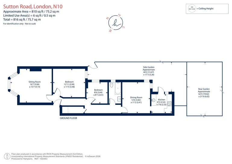 Floorplan 1 for Sutton Road London N10