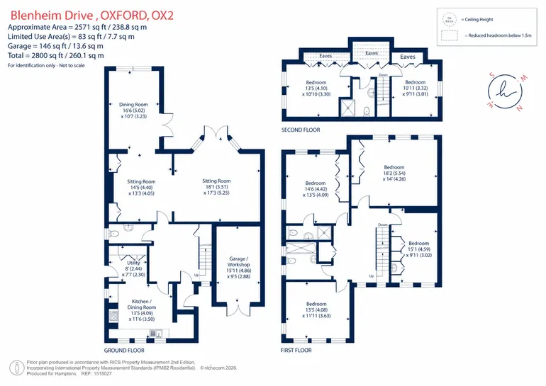 Floorplan 1 for Blenheim Drive, OXFORD, OX2
