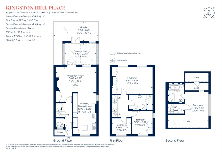 Floorplan 1 for Kingston Hill Place, Kingston Upon Thames, KT2