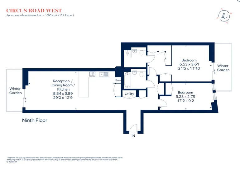 Floorplan 1 for 19 Circus Road West, London, SW11