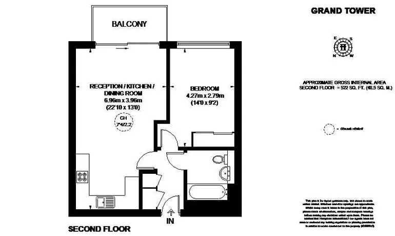 Floorplan 1 for Grand Tower, SW15
