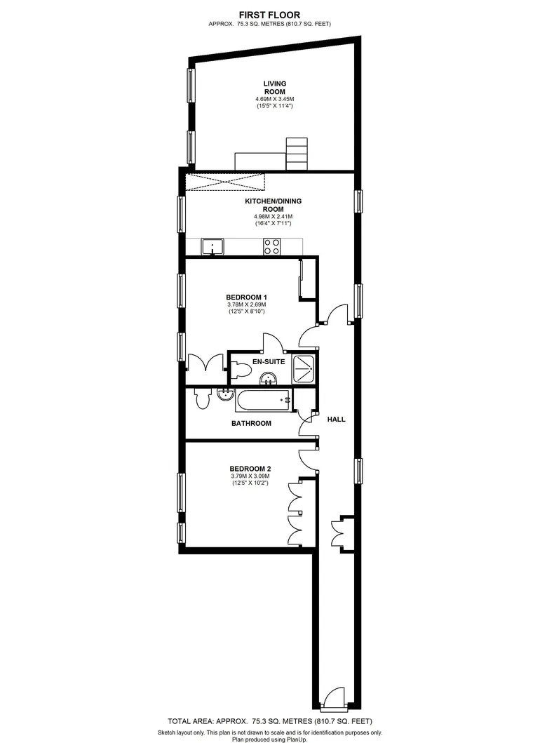 Floorplan 1 for 1a Spicer Street St. Albans AL3