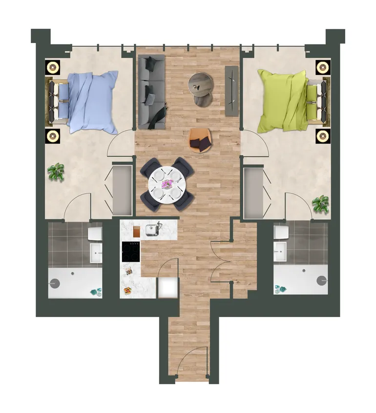 Floorplan 1 for The Lexington, 3b William Jessop Way Liverpool L3