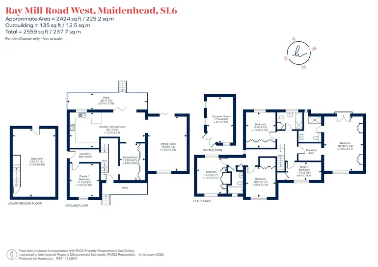 Floorplan 1 for Ray Mill Road West, Maidenhead, SL6