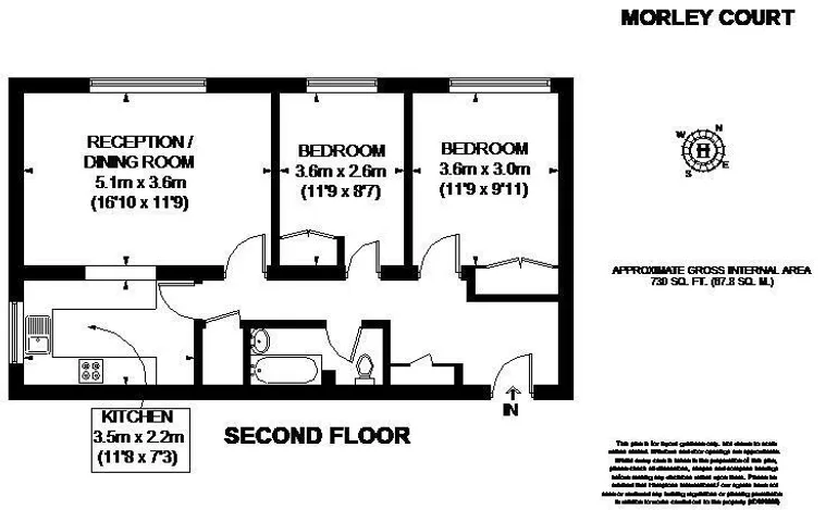 Floorplan 1 for Worple Road, SW19