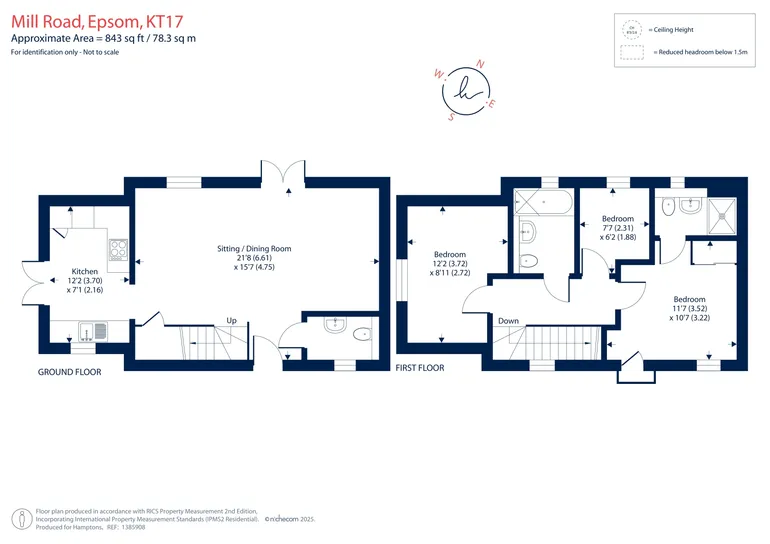 Floorplan 1 for Mill Road, Epsom KT17