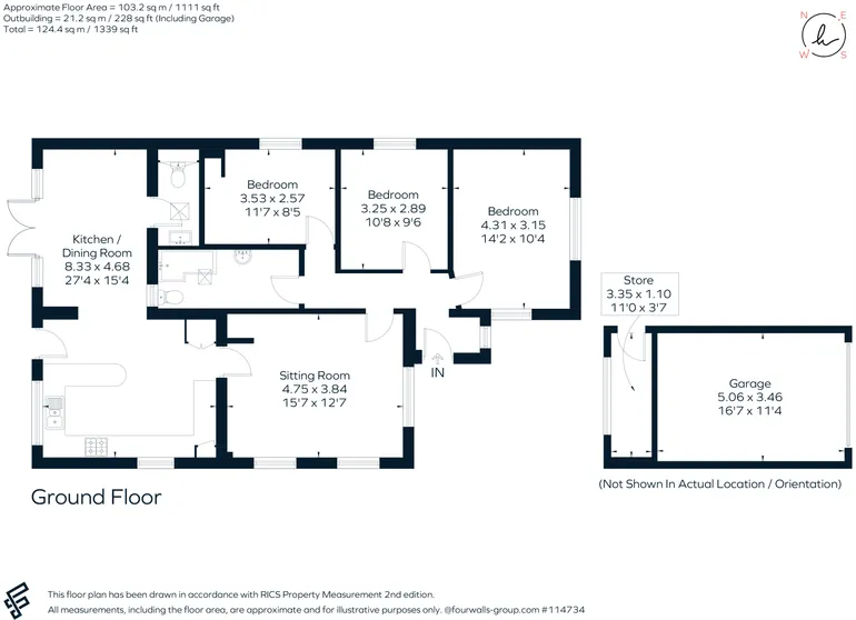 Floorplan 1 for Howard Crescent, BEACONSFIELD, HP9