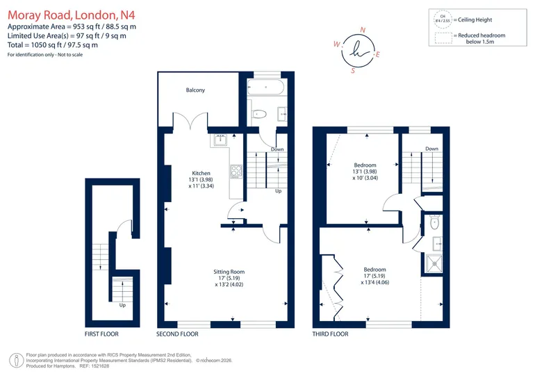Floorplan 1 for Moray Road, London, N4