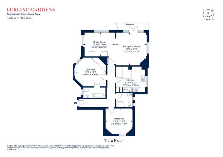 Floorplan 1 for Lurline Gardens, London, SW11