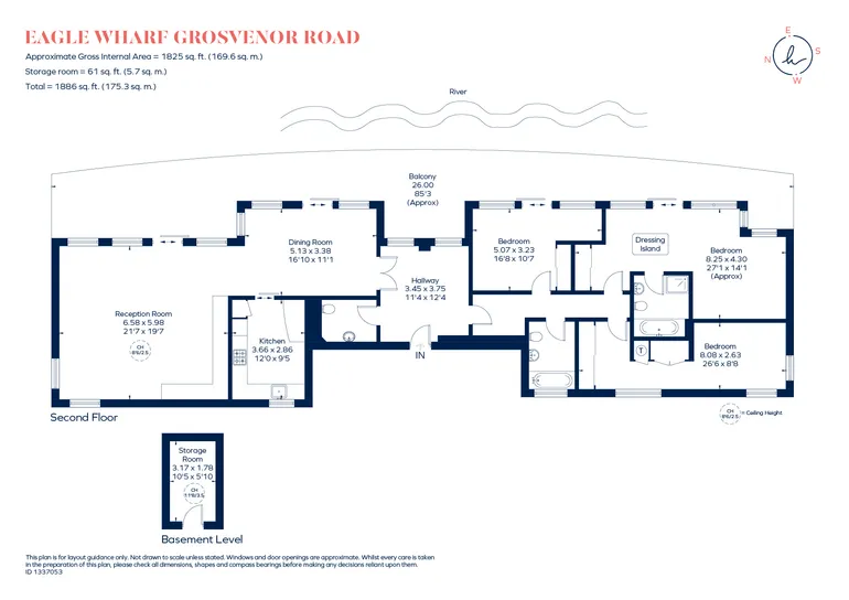 Floorplan 1 for Grosvenor Road, London, SW1V