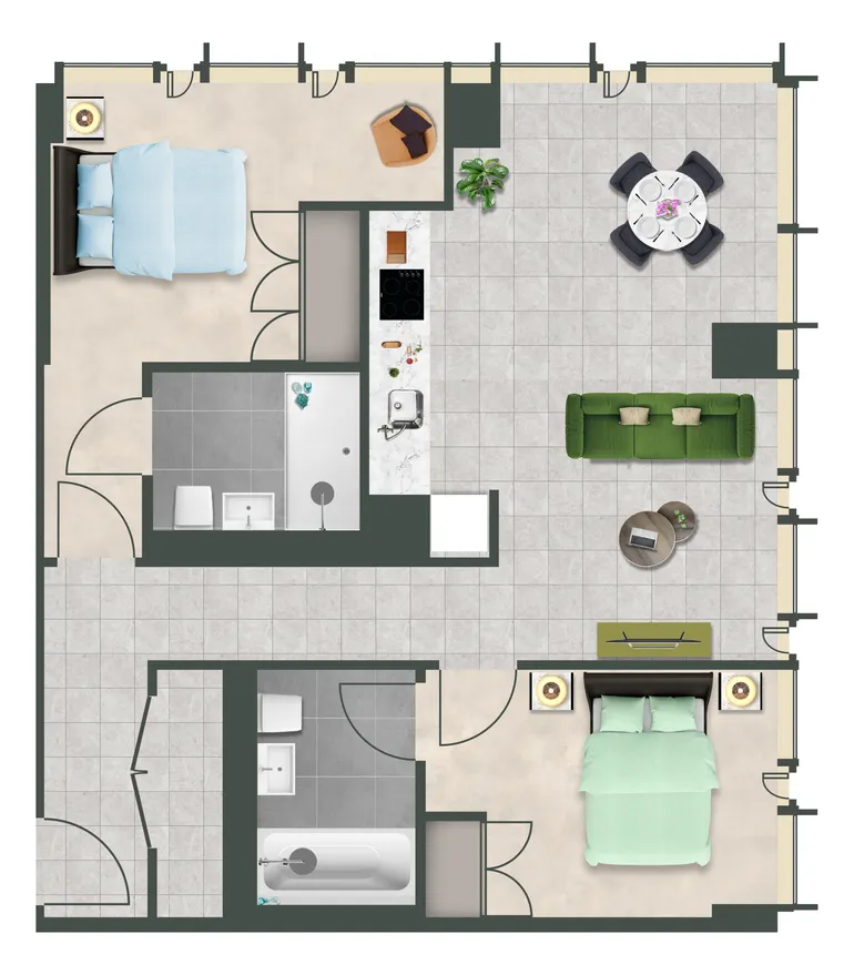 Floorplan 1 for The Mercian, Broad Street Birmingham B15