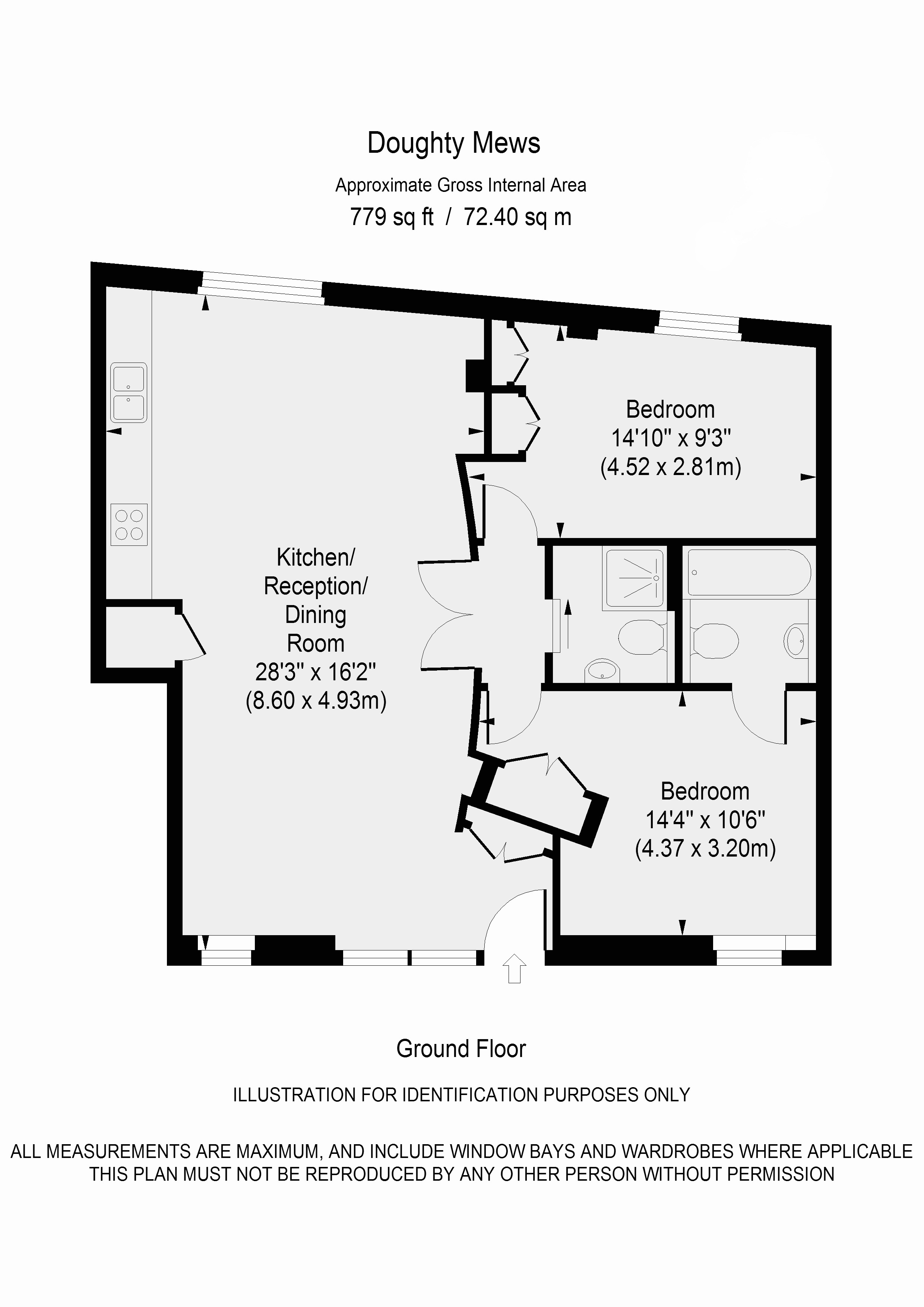 Doughty Mews, London, WC1N floorplan