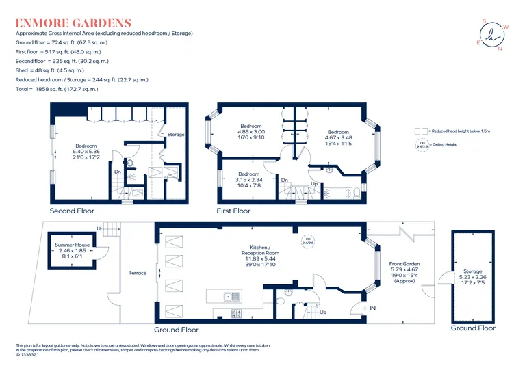 Floorplan 1 for Enmore Gardens, London, SW14