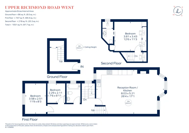 Floorplan 1 for Upper Richmond Road West London SW14