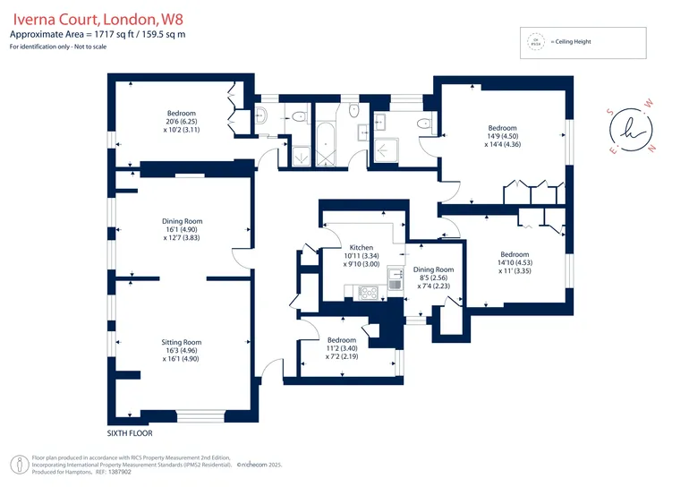 Floorplan 1 for Iverna Court London W8