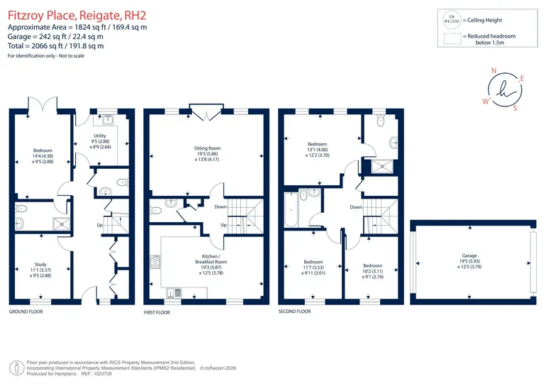 Floorplan 1 for Fitzroy Place, Reigate, RH2