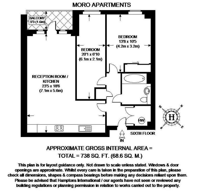 Floorplan 1 for New Festival Avenue, E14