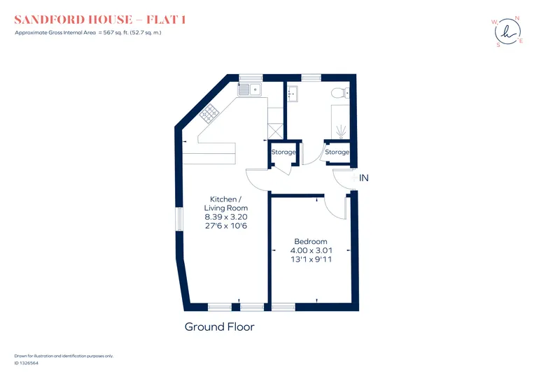Floorplan 1 for Claremont Road, Teddington, TW11