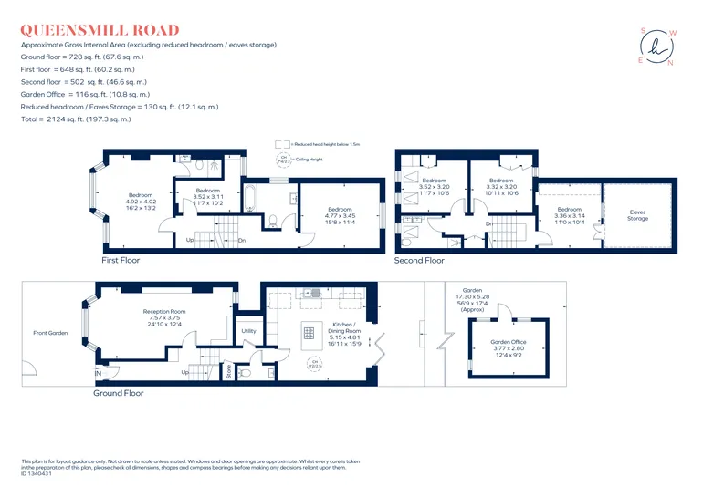 Floorplan 1 for Queensmill Road, London, SW6