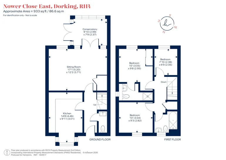 Floorplan 1 for Nower Close East, Dorking, RH4