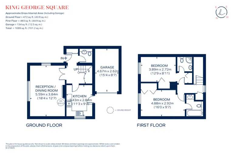 Floorplan 1 for King George Square, Richmond, TW10