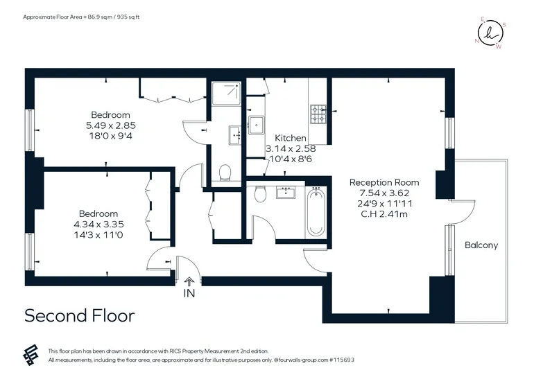 Floorplan 1 for 3 Dog Kennel Hill London SE22