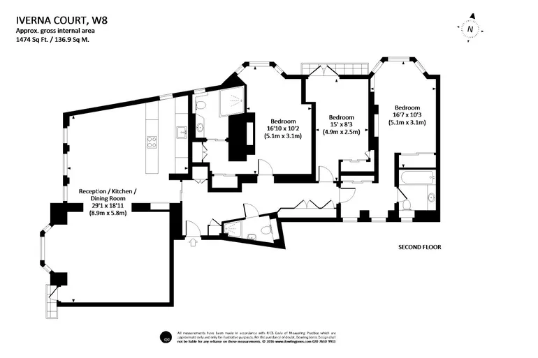 Floorplan 1 for Iverna Court London W8