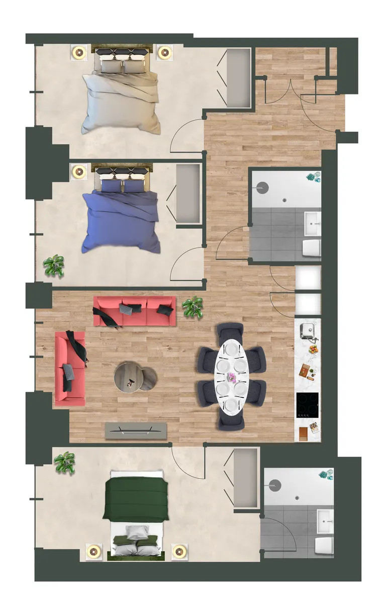 Floorplan 1 for The Lexington, 3b William Jessop Way Liverpool L3