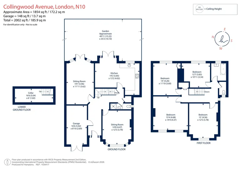 Floorplan 1 for Collingwood Avenue, London, N10