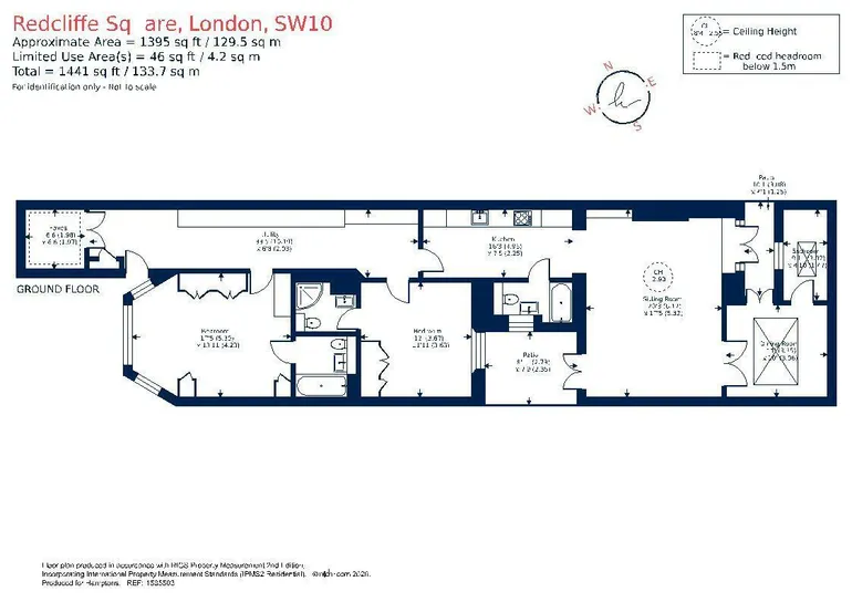 Floorplan 1 for Redcliffe Square London SW10