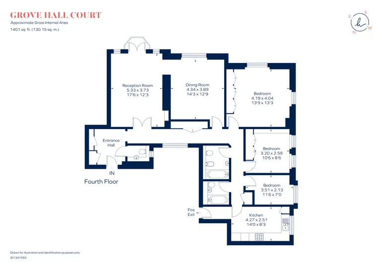 Floorplan 1 for Hall Road, London, NW8