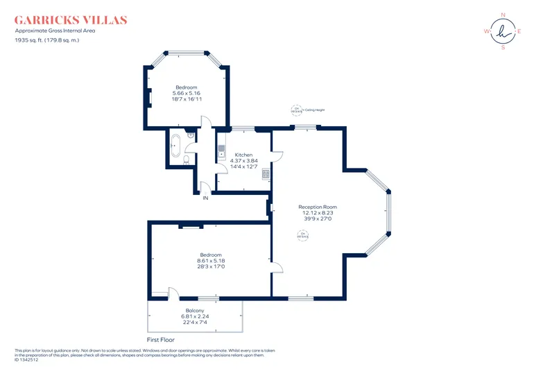 Floorplan 1 for Hampton Court Road, Hampton, TW12