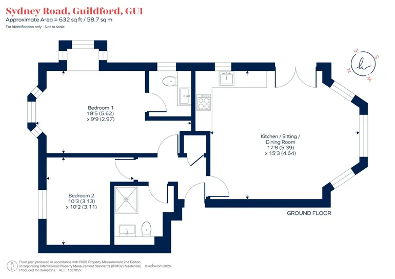 Floorplan 1 for Sydney Road, Guildford, GU1