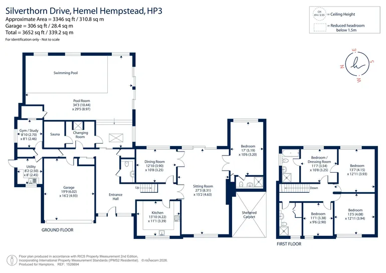 Floorplan 1 for Silverthorn Drive, Hemel Hempstead, HP3