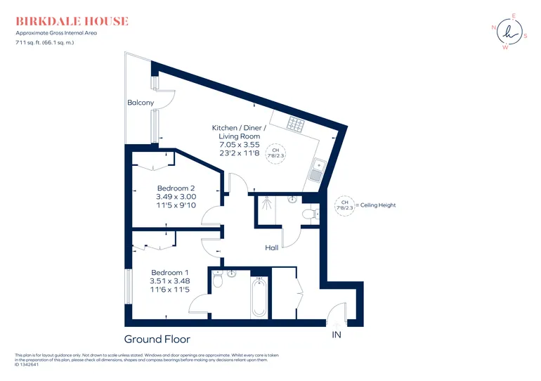 Floorplan 1 for St. Annes Street, E14