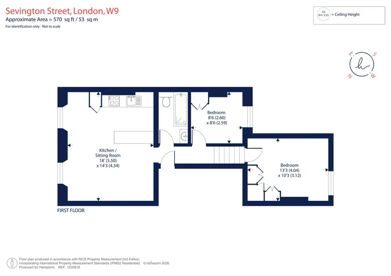 Floorplan 1 for Sevington Street Maida Vale W9