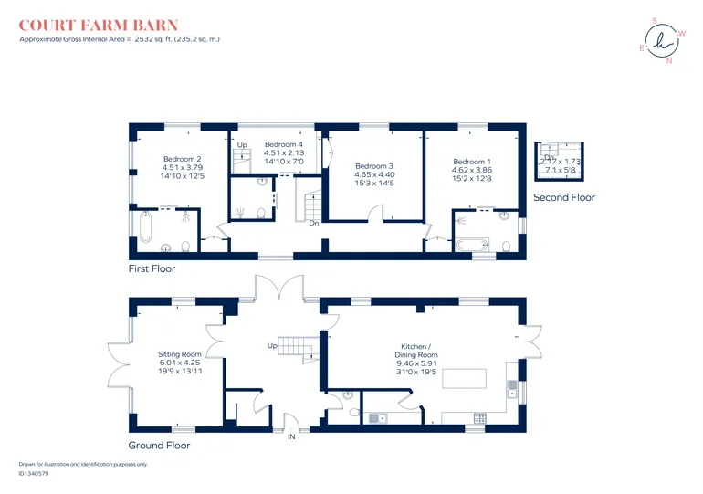 Floorplan 1 for Fulbrook Lane, Lower Fulbrook, CV35