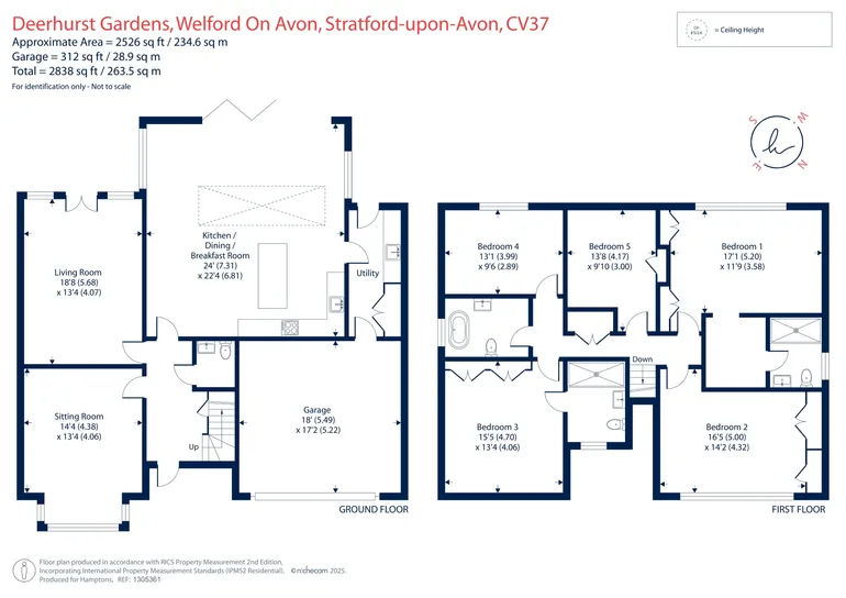Floorplan 1 for Deerhurst Gardens, Welford On Avon, CV37