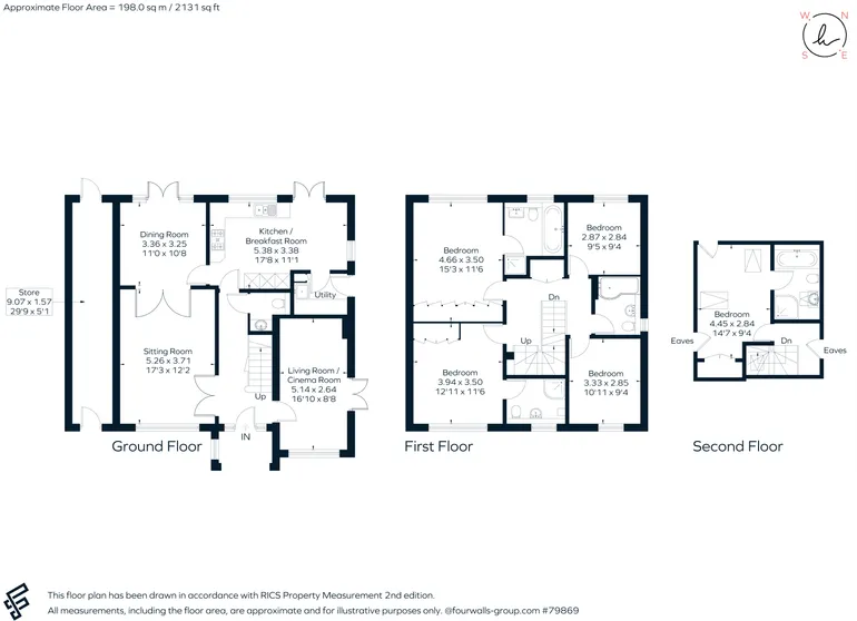 Floorplan 1 for Foxhill Close, High Wycombe, HP13